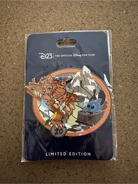 2026 D23 Exclusive Yeti and Stitch Mini Jumbo Pin Expedition Everest Pin LE 1000
